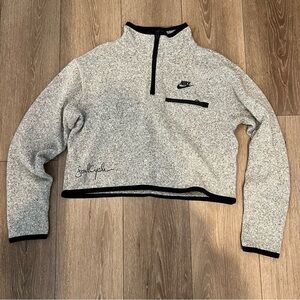 Nike SoulCycle cropped heathered gray sweatshirt